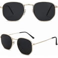thumbnail image 2 of Square Polarized Sunglasses for Women Men Small Mirrored Lens, 2 of 5