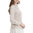 thumbnail image 4 of INSPIRE CHIC Women's Casual Peter Pan Collar Floral Chiffon Top Shirt, 4 of 6