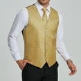 thumbnail image 2 of Men V-Neck Suit Vests Formal Men Vest Paisley Jacquard Tie Waistcoat Pocket Square Set Wedding 4PCS, 2 of 9