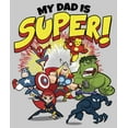 thumbnail image 2 of Men's Marvel My Dad is Super Cartoon Avengers  Sweatshirt Athletic Heather 2X Large, 2 of 4