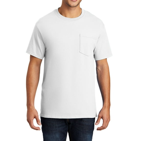 JustBlanks Pocket T Shirt 100 Cotton Crew Neck Short Sleeve Classic Fit