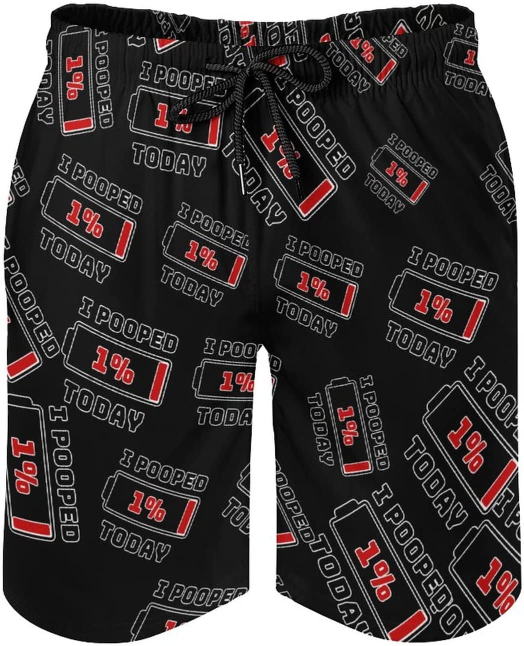 Men's I Pooped Today Swim Trunks Quick Dry Beach Pants Board Shorts