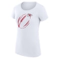 thumbnail image 2 of Women's G-III 4Her by Carl Banks  White Kansas City Chiefs Super-Slim Fit Lightweight Subtle Football T-Shirt, 2 of 3