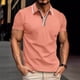 thumbnail image 3 of Camisa de hombre con cuello en V y botones a rayas: prenda versátil informal y de negocios, diseño con costuras de poliéster, para llevar en todas las estaciones al aire libre, 3 of 6