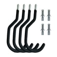 thumbnail image 1 of 4 ganchos de pared para colgar abrigos, resistentes, decorativos, para sombreros Negro mate, 1 of 7