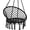 Black, variant on CITYLE Hammock Chair Macrame Swing with Backrest and Fringe Tassels, Max 331 lbs, Hanging Cotton Rope Hammock Swing Chair with Stainless Steel Hardware Kits, for Indoor and Outdoor, Bedroom, Black