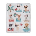 thumbnail image 2 of 50x60 inch Crystal Fleece & Arctic Fleece Blanket Soft Bed Throws for Home or Camping Dogs Doing Summer Activities, 2 of 7