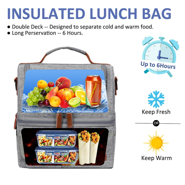 Insulated Lunch Bag - Meal Prep Bag for Men and Women with