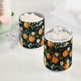 thumbnail image 2 of Yayeee 4 Pack Qtip Holder Bathroom Cotton Swab Canister with Lid Clear Dispenser Set, Green Oranges, 2 of 6
