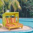 thumbnail image 1 of Costway Chaise Longue Double pour Enfants pour Patio avec Porte-Gobelets et Auvent, 1 of 9