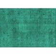 thumbnail image 1 of Ahgly Company Machine Washable Indoor Rectangle Oriental Turquoise Blue Industrial Area Rugs, 2' x 3', 1 of 4