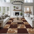 thumbnail image 4 of Vintage Patchwork 5'x7' Area Rug, Western Brown Animal Texture Plaid Washable Non-Slip Soft Rugs, Low-Pile Large Carpet for Living Room Bedroom Dining Room, Non-Shedding Accent Rug, 4 of 9