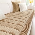 thumbnail image 2 of WETRBWEH Couch Cover for Dogs Washable, Soft Thick Couch Covers for Pets, Non Slip Fuzzy Pet Couch Covers for Sofa, 27"x83", Milk Coffee, 2 of 8