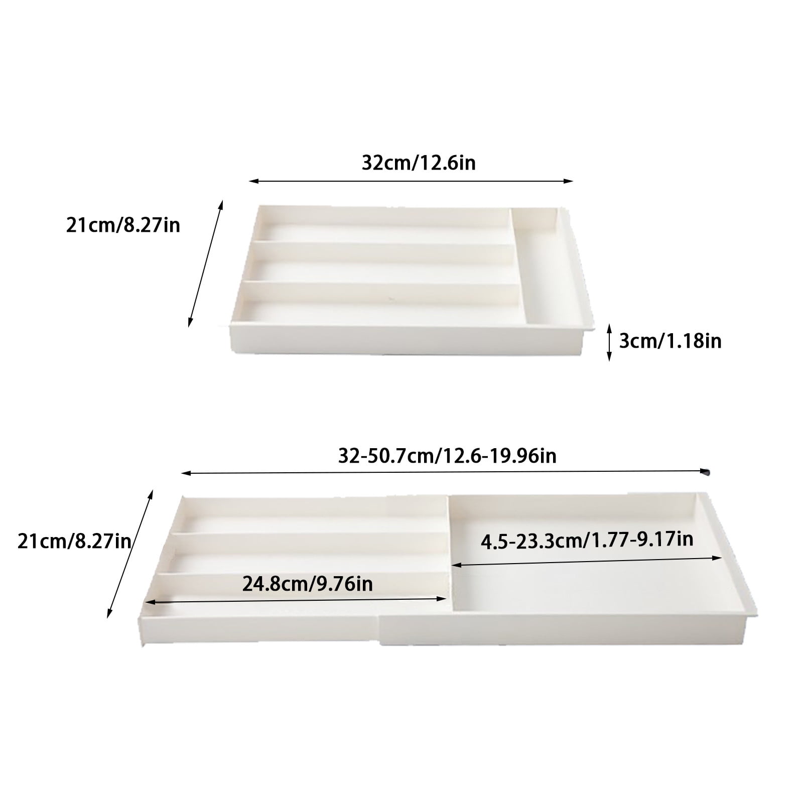 Expandable Silverware Drawer Organizer Adjustable Flatware Cutlery Tray Large Capacity Utensil Storage Container Divider