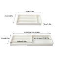 thumbnail image 3 of Expandable Silverware Drawer Organizer for Large Capacity Kitchen Flatware Tray with 4 Compartments and Adjustable Divider White Portable Utensil Storage Solution for Kitchen organization, 3 of 8