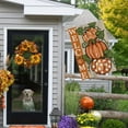 thumbnail image 2 of Fall Thanksgiving Pumpkins House Flag 28X40 Inch Polka Dots Double Sided Large Big Burlap Welcome Yard Autumn Outside, 2 of 6