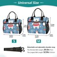 thumbnail image 4 of WOBOGO Cute Bears Penguins Blue Pattern Lunch Bag Large Capacity Leak Proof Insulation Soft Adult Men and Women Universal 11×10.6×5.5in, 4 of 6