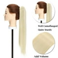 thumbnail image 6 of Benehair Clip In Ponytail Hair Extensions Fashion Claw on Long Cute Wavy Hair Piece 21" Claw Straight Bleach Blonde, 6 of 8
