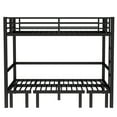 thumbnail image 5 of Newest Full over Full size pull-out Metal Bunk Bed, lower bunk can be pulled out in three sections, top bunk equipped with safety rails, black., 5 of 9