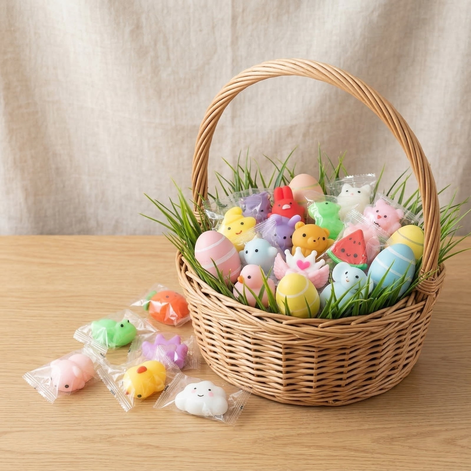 All Ages Party Favor Toys, Sensory Toys Bulk, Stress Toys for Student, Bulk Fidgets for Classroom, Goodie Bag Fillers, 80 Pc, Soft Squeeze Texture, Mixed Bright Hues
