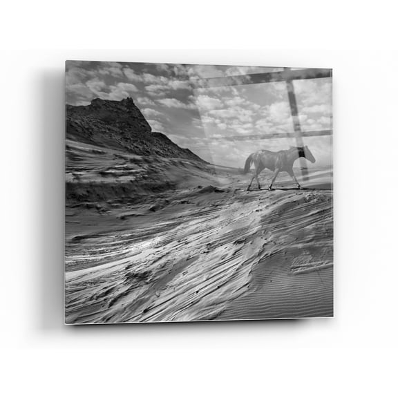 Epic Art 'Mustang Mountain' by Dariusz Klimczak, Acrylic Glass Wall Art, 24"x24"