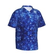 thumbnail image 2 of Uemuo Blurred Star Snow Christmas Printed Regular Fit Short Sleeve Casual Hawaiian Shirt for Men,Aloha shirt,Tropical shirt,Floral print shirt,Vacation Beach shirt-Medium, 2 of 9