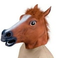 thumbnail image 1 of Tête de Cheval Tête Nouveauté Cosplay Mascarade Drôle Latex Tête d'Animal, 1 of 7