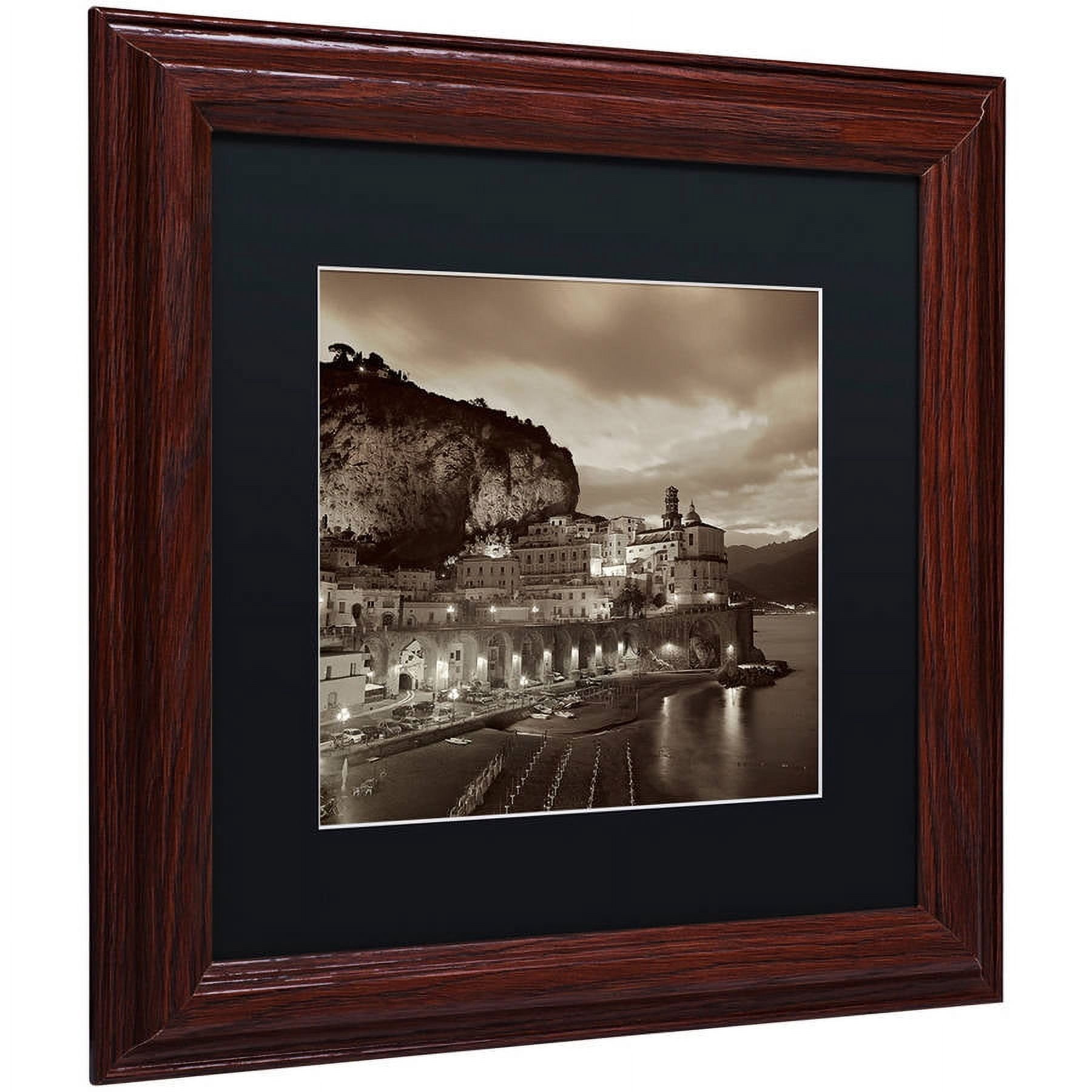 Trademark Fine Art "Atrani I" Canvas Art by Alan Blaustein, Black Matte, Wood Frame