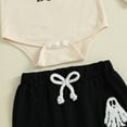 thumbnail image 6 of LIJCC Newborn Baby Boy Halloween Outfit Mama's Little Boo Romper My 1st Halloween Ghost Embroidery Long Pants Knit Hat 3Pcs Clothes Set Infant Fall Clothes, 6 of 8