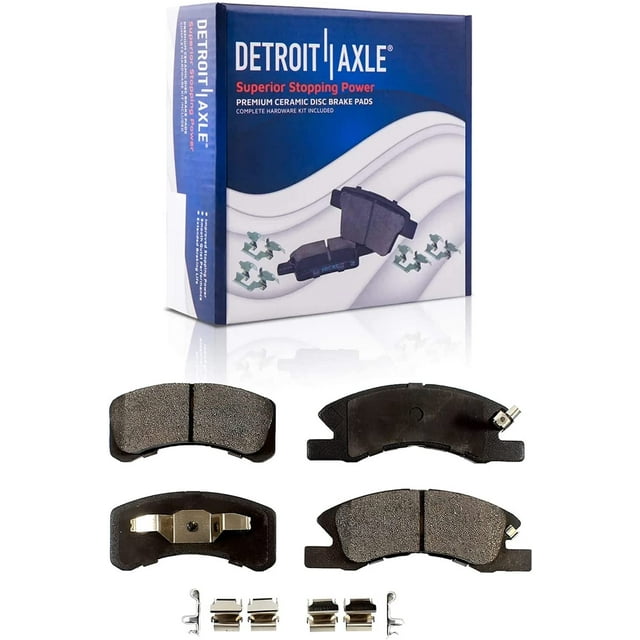 Detroit Axle Front Ceramic Brake Pads with Hardware Replacement for