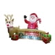 thumbnail image 4 of Papá Noel y reno inflables navideños con letrero de , diseño de escena gigante, LED incorporado, L118.11 pulgadas para porche y césped., 4 of 9