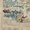 thumbnail image 3 of 6' X 9' Beige And Blue Abstract Power Loom Stain Resistant Area Rug, 3 of 5