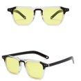 thumbnail image 3 of Yellow Retro Polarized Aviator Sunglasses Womens Mens Sun Glasses polyester UV 400 Glasses Oversized Classic Trend Ladies Sunglasses Sparkling Large Frame One Size, 3 of 3