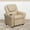 Beige Vinyl, variant on BizChair Contemporary Black LeatherSoft Kids Recliner with Cup Holder and Headrest