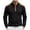 #01 Black 【Mix & Match: Stock Up on Your Favorite Colors】, variant on Men's Long Sleeve Color Block Button Up Shirt, Casual Fashion Top with Stand Collar, Patchwork Design, Soft Stretch Polyester Rayon Cotton Blend, Daily Wear Streetwear Work