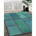 thumbnail image 2 of Ahgly Company Indoor Square Patterned Teal Green Novelty Area Rugs, 5' Square, 2 of 6