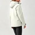 thumbnail image 4 of Womens Rain Jacket Waterproof Plus Size Hooded Raincoat Lightweight Zip up Hiking Jacket Casual Athletic Windbreaker with Pockets, 4 of 10