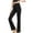 Black, variant on Elainilye Fashion High Waisted Leggings for Women Solid Color Flared Yoga Pants Tummy Control Workout Fitness Yoga Pants,Black