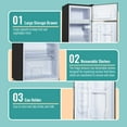 thumbnail image 3 of TACOOL Refrigerator with Top Freezer 3.5Cu.ft Two Door Small Mini Fridge with Extra Drink Space for Home Office Dorm BLACK, 3 of 8