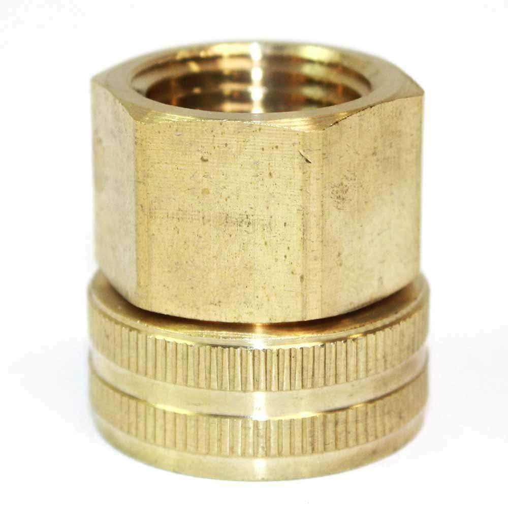 GARDEN HOSE FITTING 3/4" MALE GHT x 1/2" FEMALE NPT PIPE BRASS ADAPTER <18A-12D 