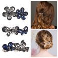 thumbnail image 2 of Pasadores para el cabello Unique Bargains 3 piezas azul negro con purpurina brillante, 2 of 7