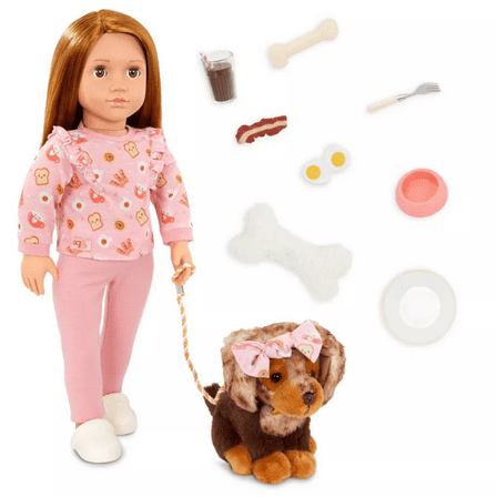 Our Generation Claudia & Cinnamon 18" Matching Doll & Pet Set