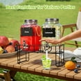 thumbnail image 3 of Yucurem 1.5 Gallon Glass Drink Dispensers, 2 Pack Beverage Dispenser with Metal Stand, Fruit Infuser and Spigot, Leakproof Water Jug Dispenser for Party, Wedding, BBQ, Picnic, 3 of 7