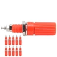 thumbnail image 3 of Banana Jack Socket, 10Pcs Plug Resistant Banana Plug Connector M3 Thread Copper + ABS 4mm  For Electronic Equipment For Circuit Red,Black, 3 of 8