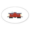 thumbnail image 1 of CafePress - Caboose Sticker - Sticker (Oval), 1 of 1