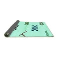 thumbnail image 2 of Ahgly Company Indoor Square Solid Turquoise Blue Modern Area Rugs, 7' Square, 2 of 4