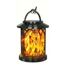 1 Pces Solar Lanterns Outdoor, Flickering Flames Outdoor Solar Lights Hanging Lanterns Waterproof Decoration Lighting for Garden,Tree,Table