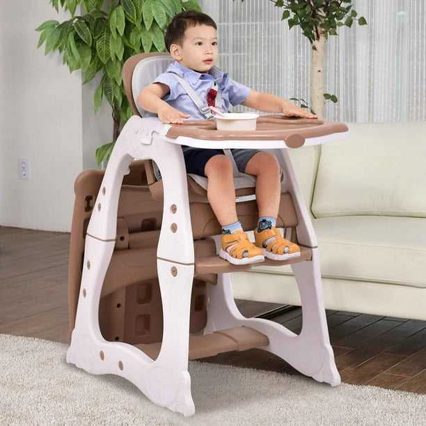 Chaise haute en bois pour tout-petits à adolescents, outil de marche  réglable pour chaise d'alimentation avec coussin amovible et ceinture de  sécurité 