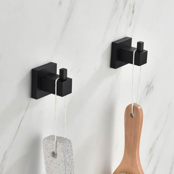 Kibi Cube Bathroom Towel & Robe Hook 2 Count