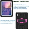 thumbnail image 5 of Dteck Case For iPad 11-inch (A16) 2025/ iPad 10th Generation,Heavy Duty Rubber Case Shockproof Rotatable Kickstand Cover with Adjustable Hand/Shoulder Strap for iPad 10th/11th Gen,Black/Rose, 5 of 9